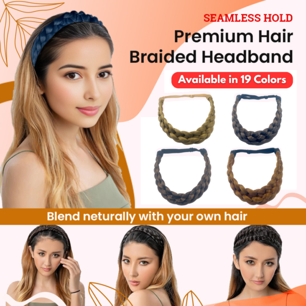 Seamless Hold Premium 5 Strands Synthetic Hair Braided Headband