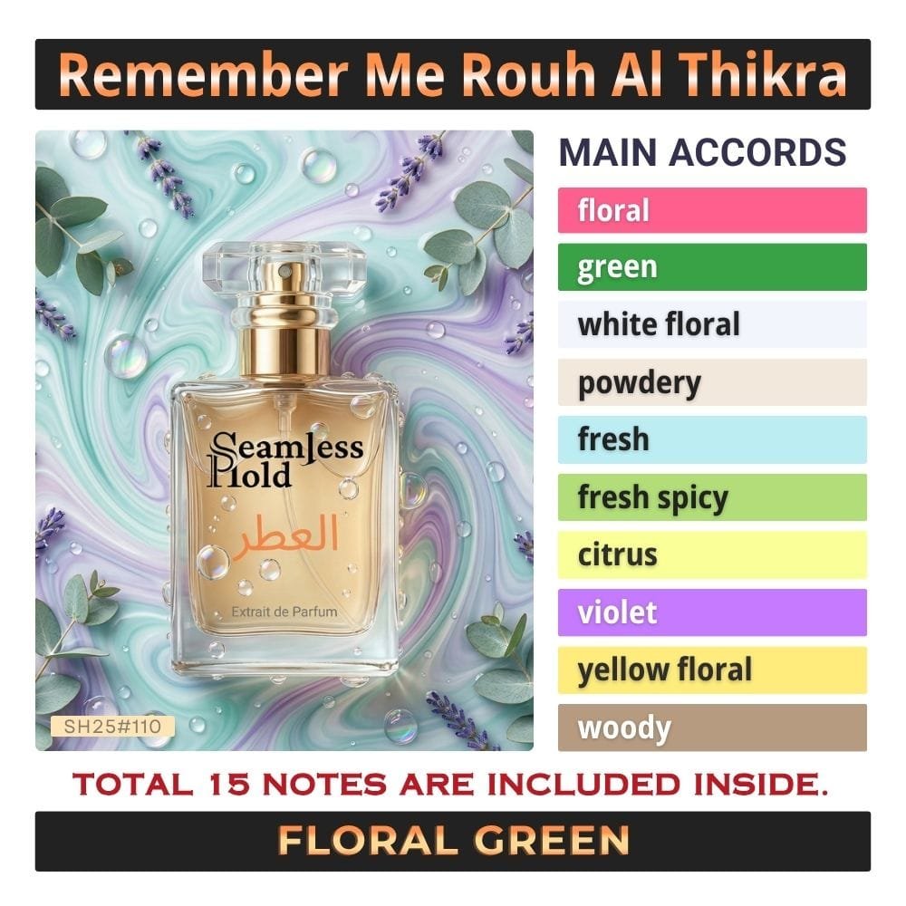 Remember Me Rouh Al Thikra Green Floral Citrus Perfume for Women - Image 4