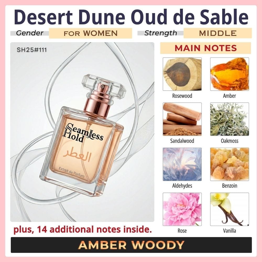 Desert Dune Oud de Sable Amber Woody Balsamic Perfume for Women - Image 2