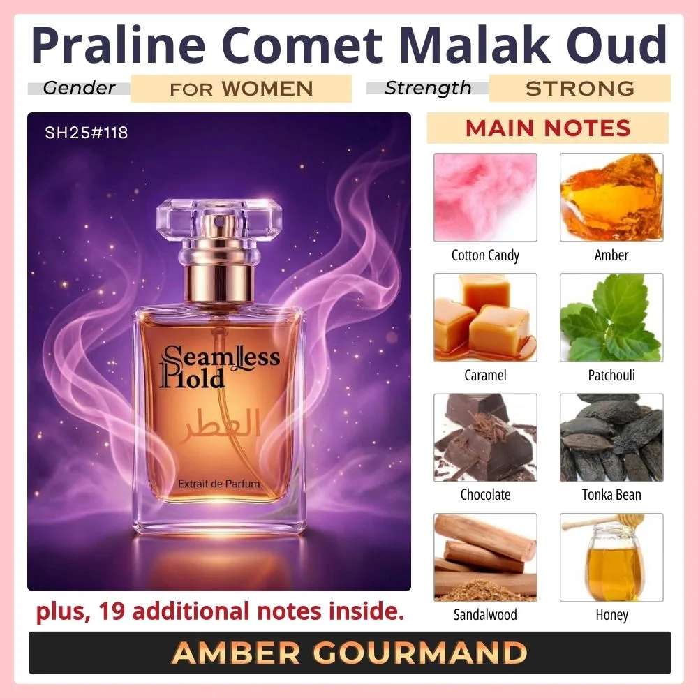 Praline Comet Malak Oud Sweet Patchouli Chocolate Vanilla Perfume for Women - Image 2