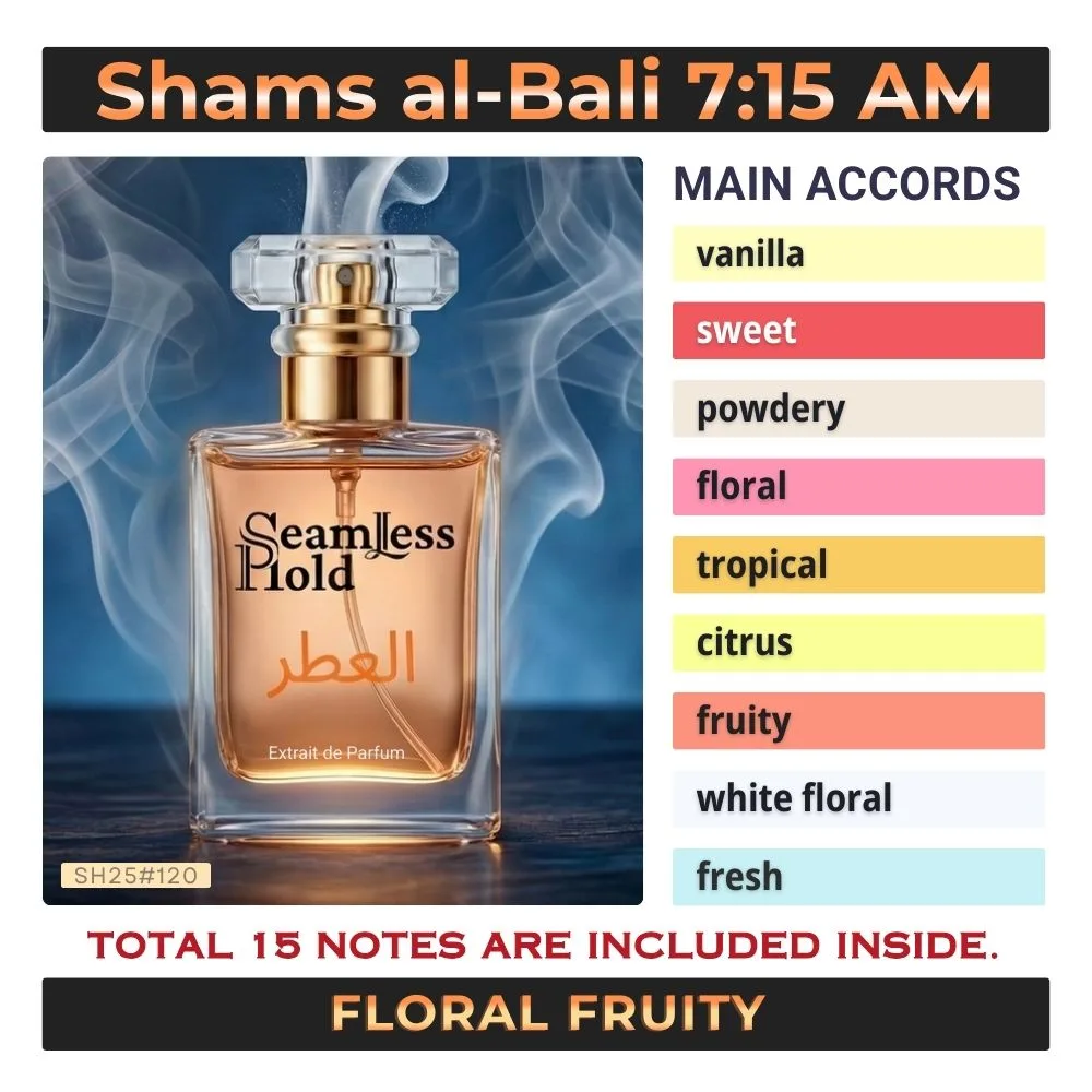 Shams al-Bali 7:15 AM Vanilla Passionfruit Jasmine Perfume for Women & Men - Image 4