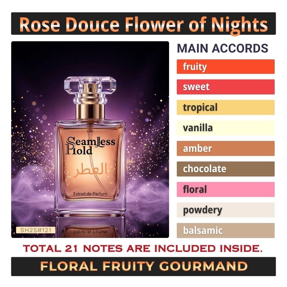 Rose Douce Flower of Nights Fruity Floral Chocolate Vanilla Perfume for Women - Image 4
