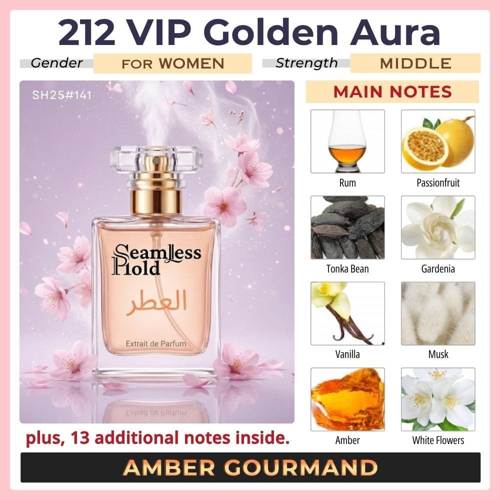 212 VIP Golden Aura Rum Passionfruit Vanilla Perfume for Women - Image 2