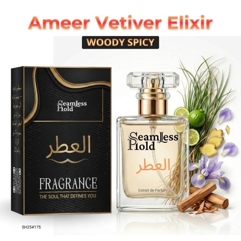 Ameer Vetiver Elixir Citrus Ginger Perfume for Women and Men