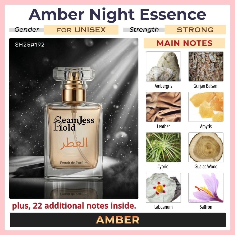 Amber Night Essence Rose Saffron Oud Perfume for Women and Men - Image 2