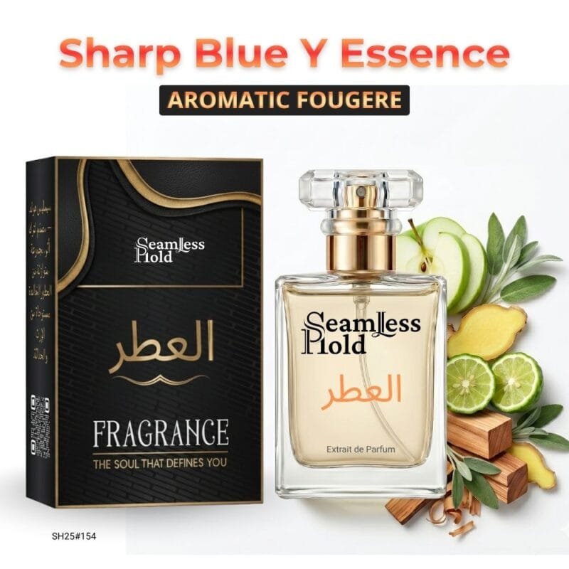 Sharp Blue Y Essence Apple Ginger Bergamot Amberwood Tonka Perfume for Men