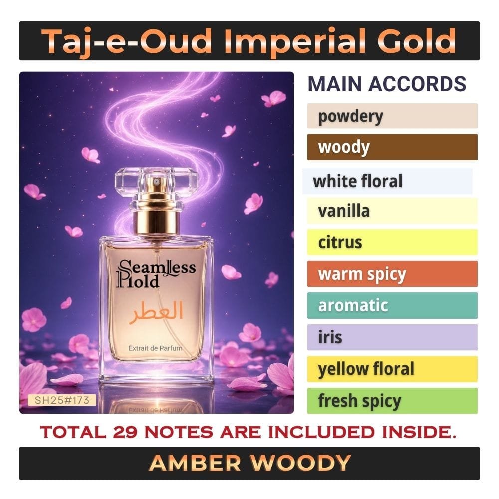 Taj-e-Oud Imperial Gold Nutmeg Cardamom Iris Sandalwood Amber Perfume for Men - Image 4
