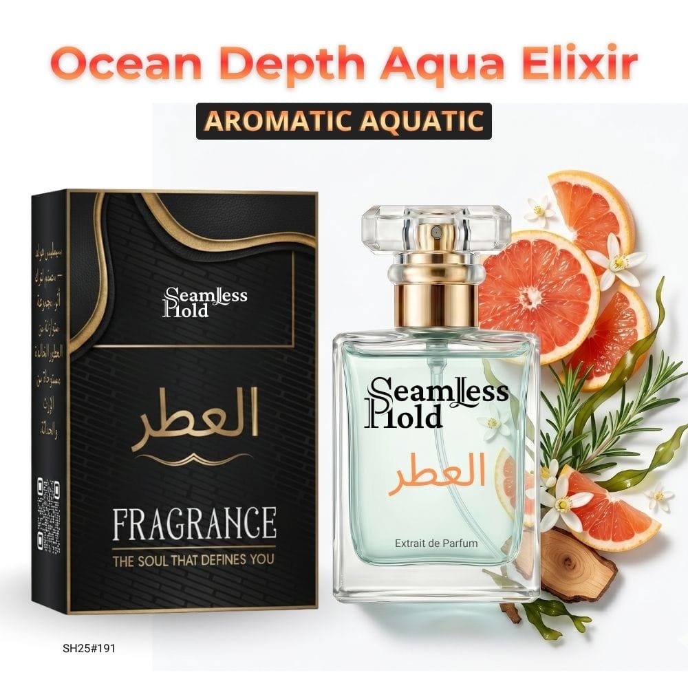 Ocean Depth Aqua Elixir Grapefruit Neroli Seaweed Rosemary Cedar Amber Perfume for Men