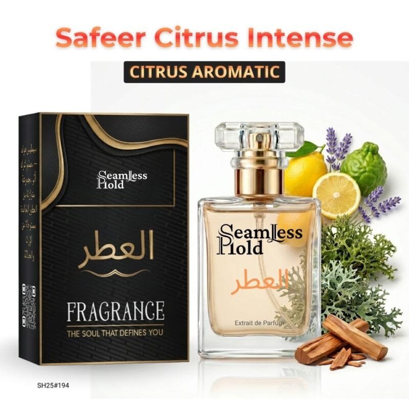 Safeer Citrus Intense Lemon Verbena Bergamot Lavender Oakmoss Amber Perfume for Men