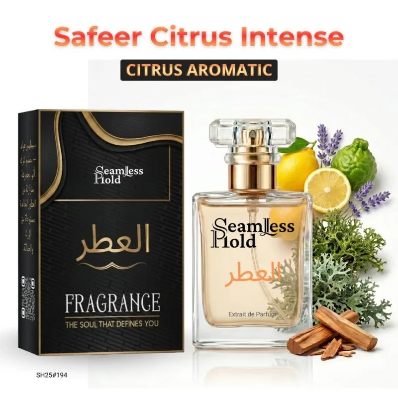Safeer Citrus Intense Lemon Verbena Bergamot Lavender Oakmoss Amber Perfume for Men
