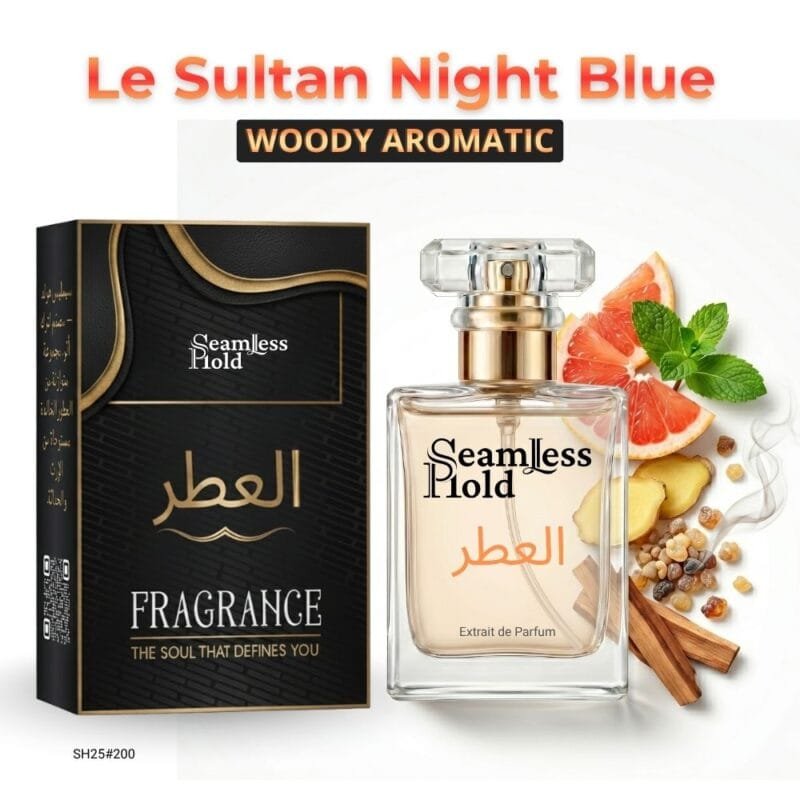 Le Sultan Night Blue Grapefruit Lemon Mint Ginger Incense Cedar Perfume for Men