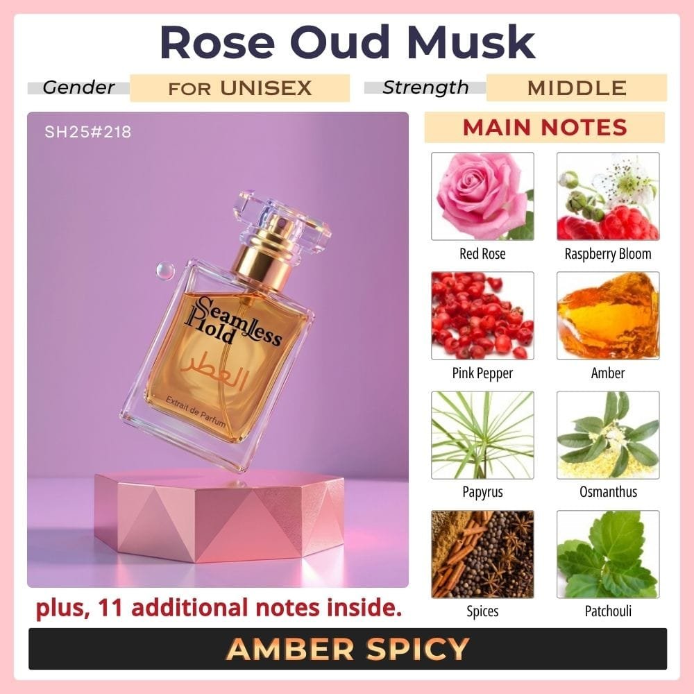 Rose Oud Musk Turkish Rose Pink Pepper Perfume for Women and Men - Image 2