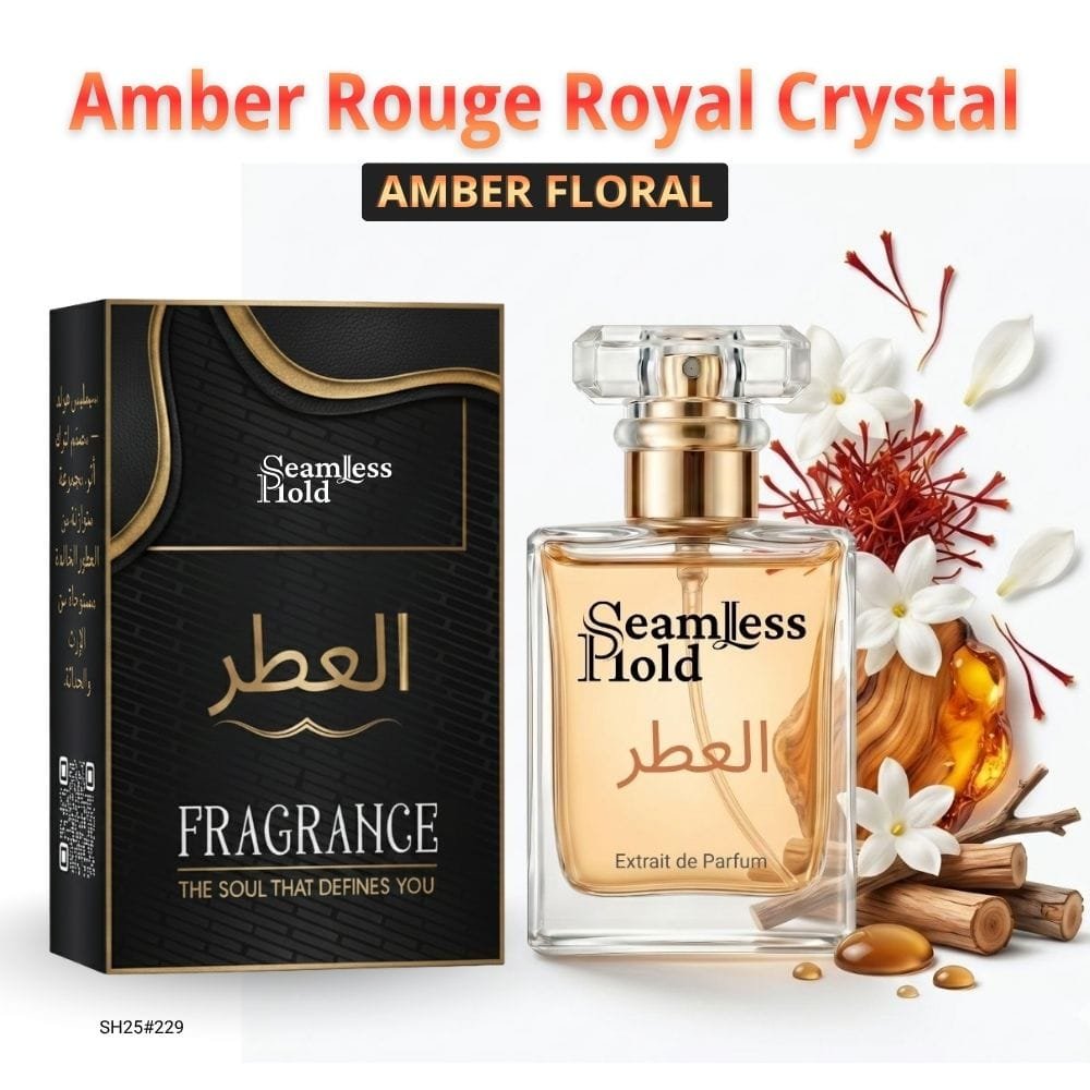 Amber Rouge Royal Crystal Saffron Jasmine Amberwood Cedar Perfume for Men and Women